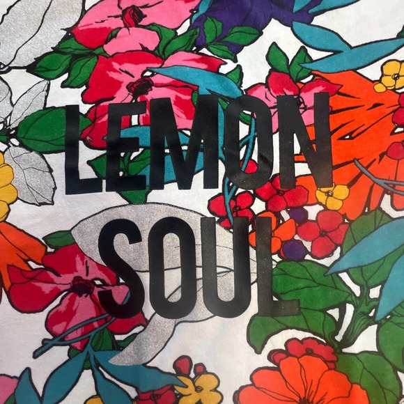 ZARA Womens Ladies Faces Floral Cropped Graphic T-Shirt, Size S - Picture 5 of 8